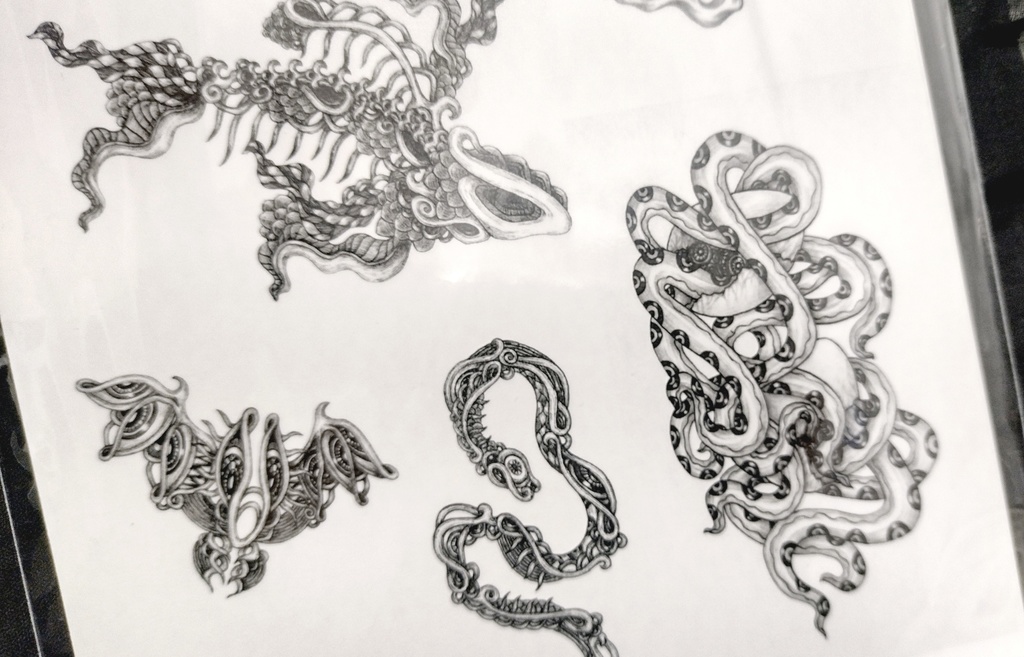 【タトゥーシール】B5サイズ絵柄6種※限定3枚販売