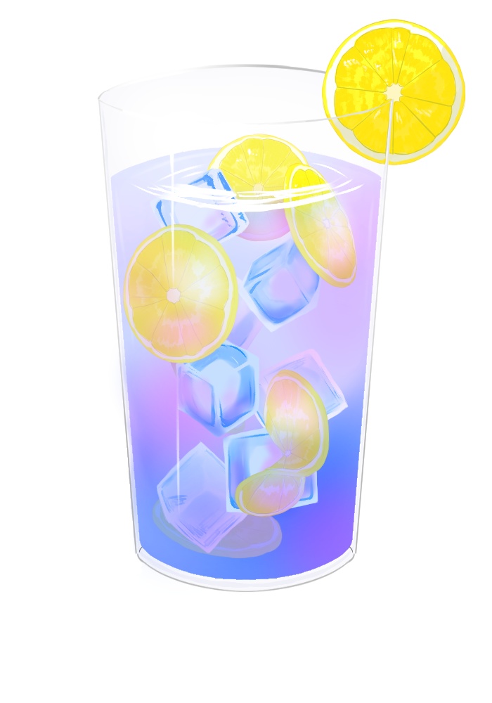 【イラスト素材】レモネード/レモンスカッシュ/バタフライピーティー/ラムネ