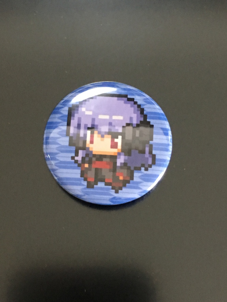 赤樺とカエデドット絵缶バッジ