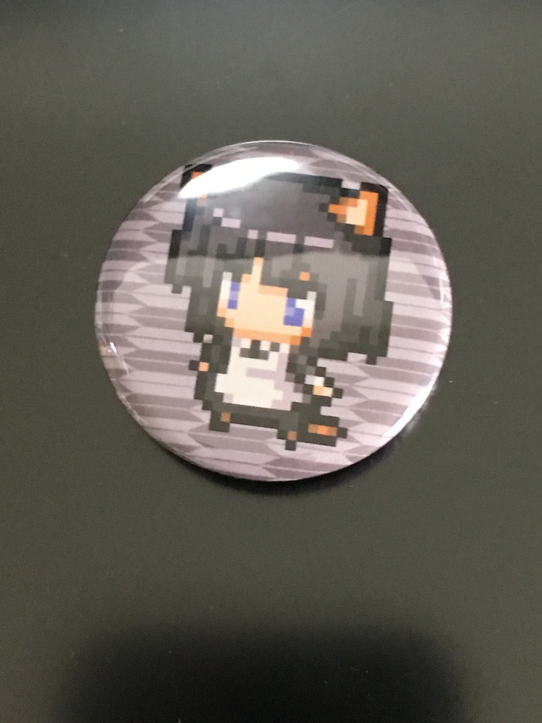 赤樺とカエデドット絵缶バッジ