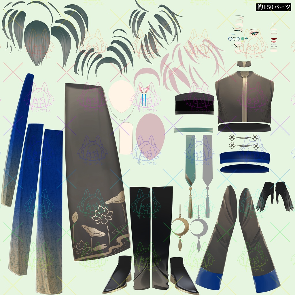 Live2D用パーツ分け済立ち絵 中性