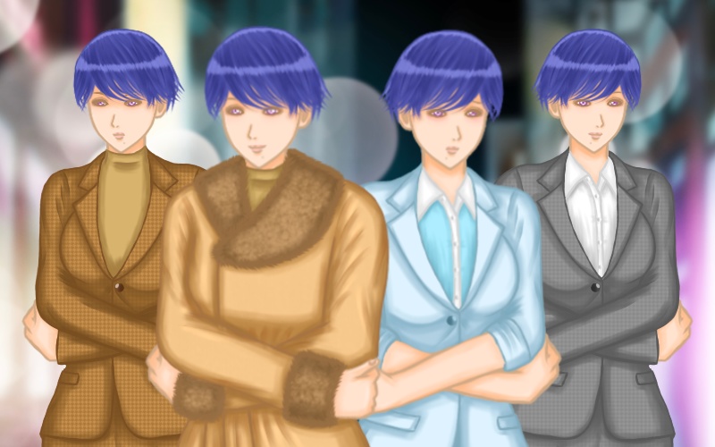 フリー素材立ち絵2 瑠璃川 厲子(るりかわ れいこ)無料版