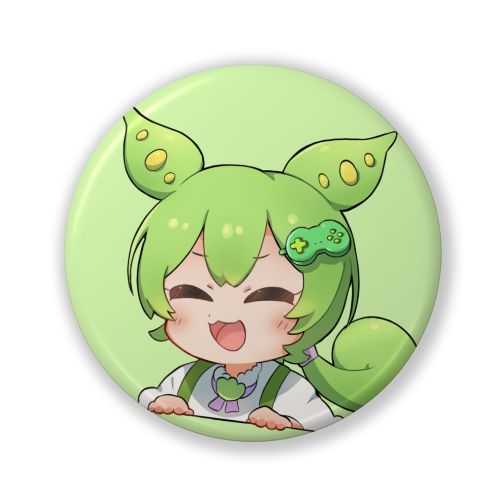 ずんだもん缶バッチ（ずんだまめ） - ずんだまめ - BOOTH