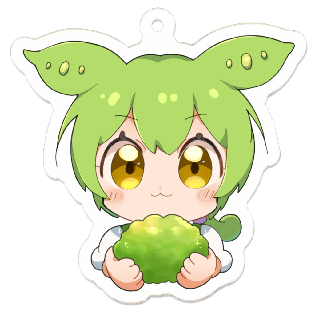 ずんだもんキーホルダー_ずんだもちver(ずんだまめ)