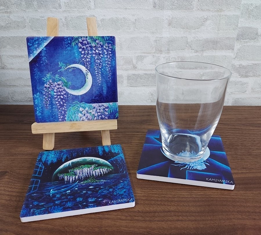 コースターとしても使えるミニ絵画 No.20