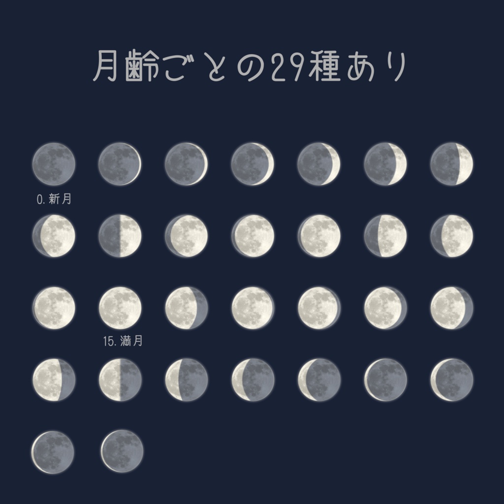 【透過素材】リアルな月png【無料版あり】