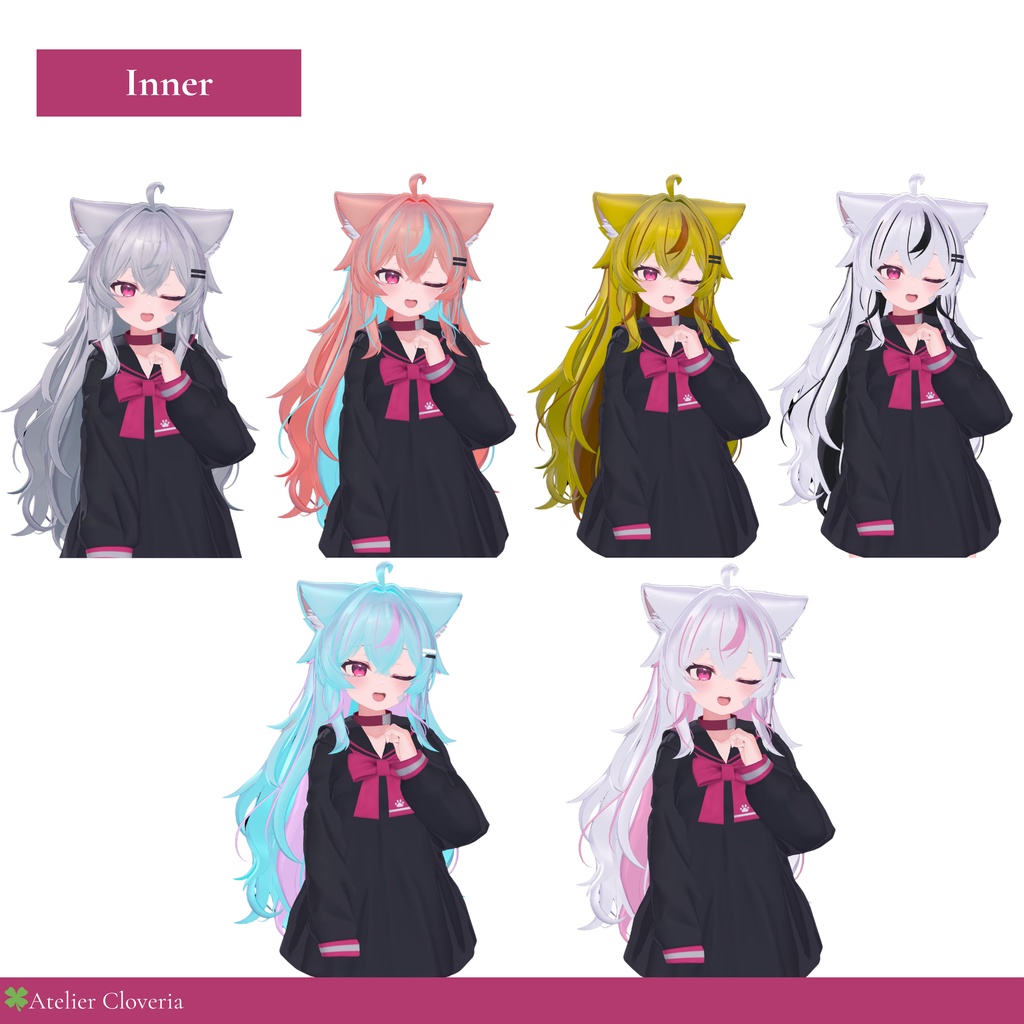 チェックするだけ魔法髪。髪・しっぽカラーリング20種【りる専用】