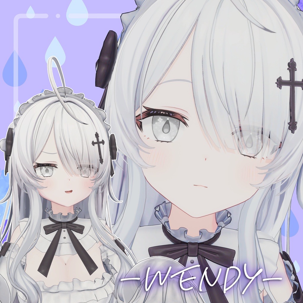 【27アバター対応】しずくあじさい アイテクスチャ
