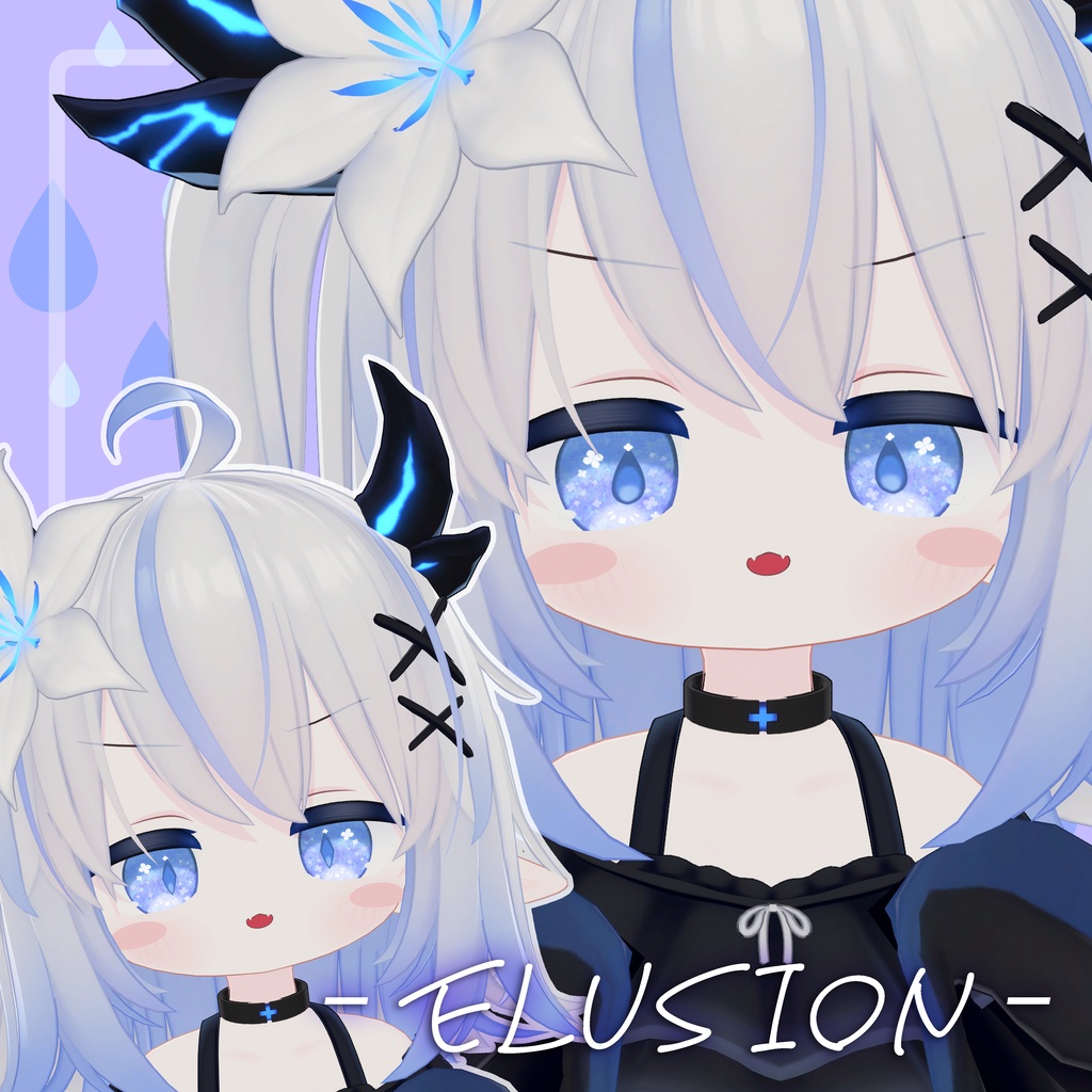 【27アバター対応】しずくあじさい アイテクスチャ