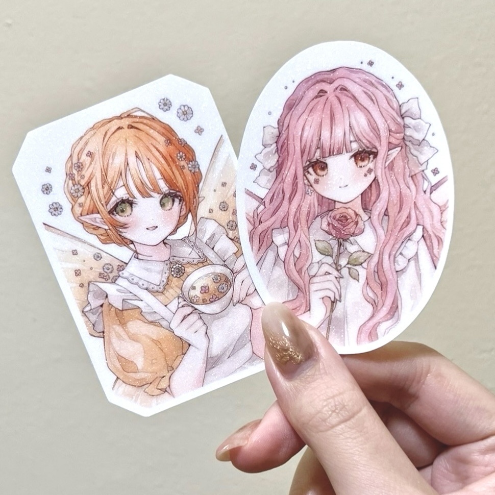 妖精のキラキラステッカー