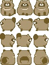 おたぬのおしりアバターこげ茶柄あり