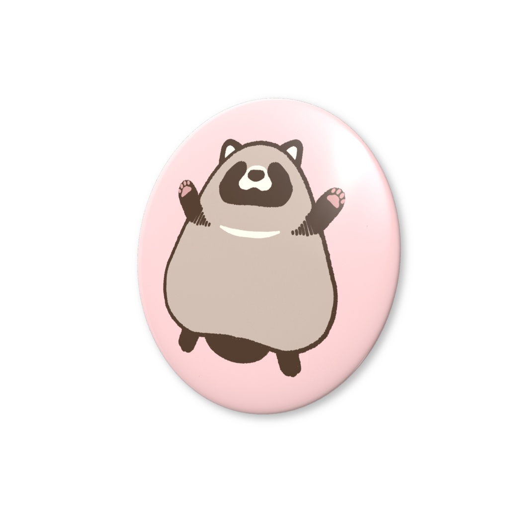 ばんざいたぬき(ピンク全体)