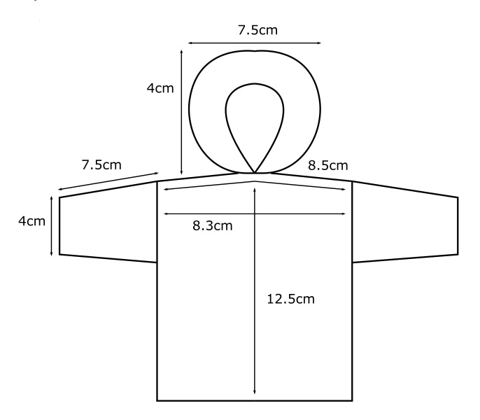 【25cmサイズ】カラーパーカーワンピース