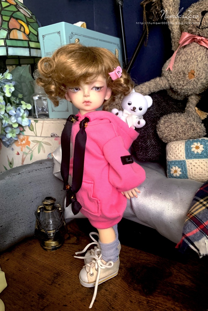 【25cmサイズ】カラーパーカーワンピース