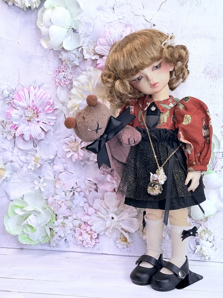 【25cmサイズ】ネクタイハーフパンツワンピース