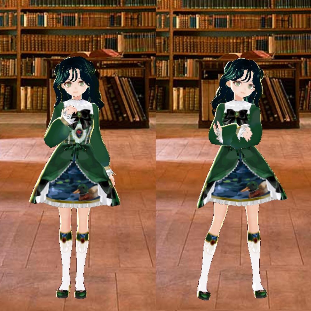 【VRoid用衣装】 絵画ドレス