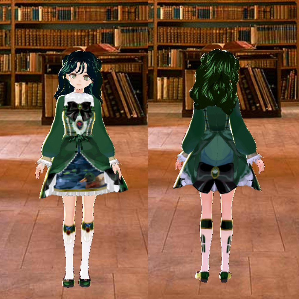 【VRoid用衣装】 絵画ドレス