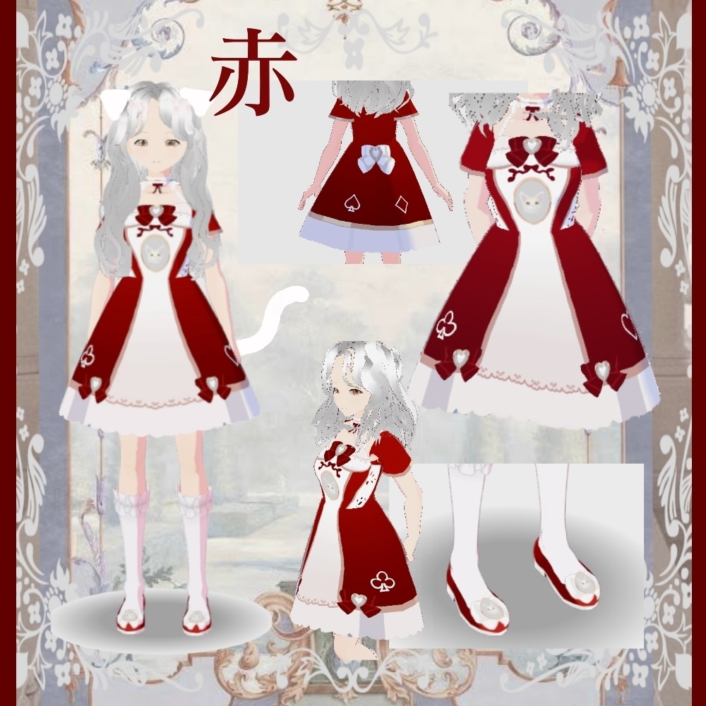 猫柄ドレス 5色