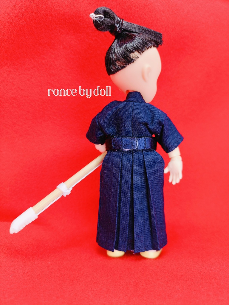 【受注】オビツ11ボディ 剣道着(紺×紺)・竹刀セット