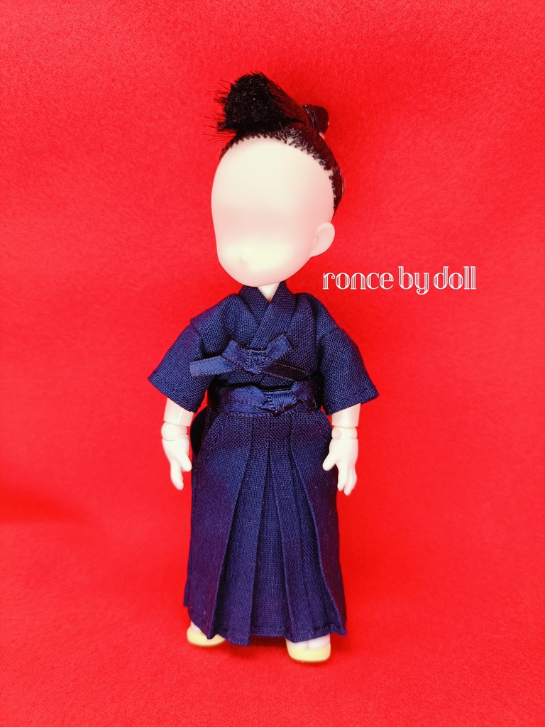 【受注】オビツ11ボディ 剣道着(紺×紺)・竹刀セット