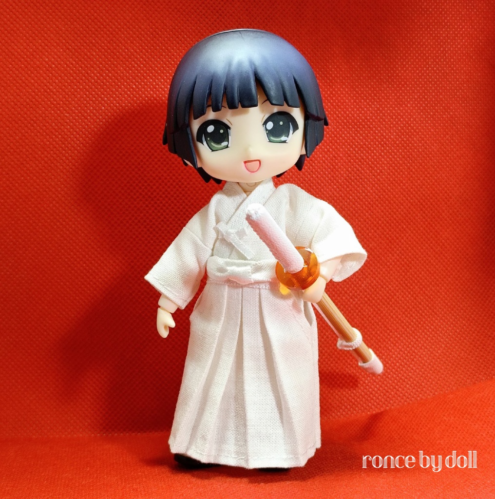 【受注】ねんどろいどどーるボディ　剣道着(白×白)竹刀セット