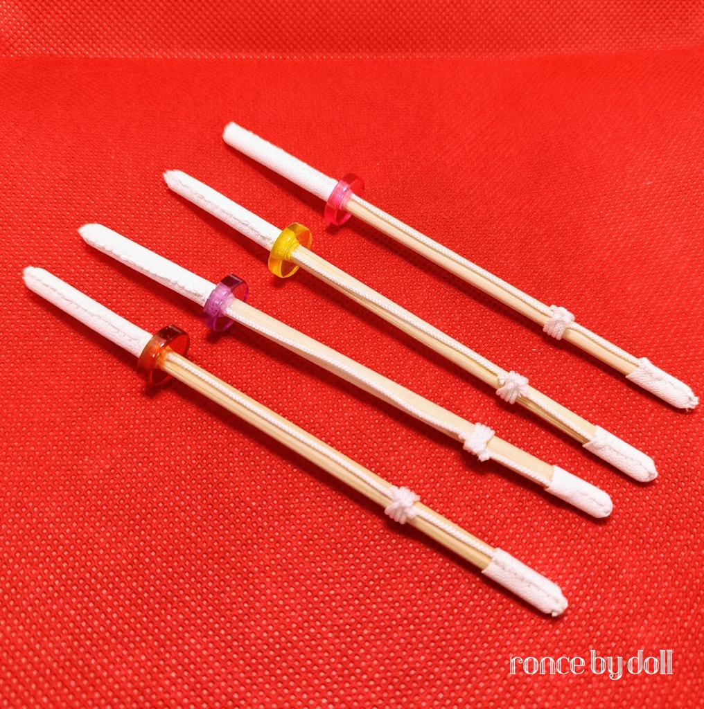 【受注】ねんどろいどどーるボディ 剣道着(柄×白)竹刀セット