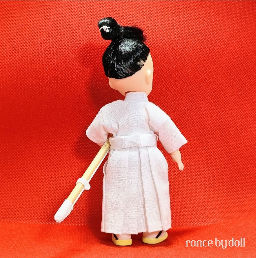 【受注】オビツ11ボディ 剣道着(白×白)・竹刀セット