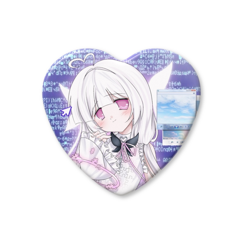 Web core Heart - shaped Yuurei pin