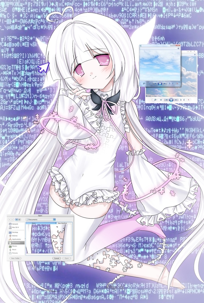 Web core Heart - shaped Yuurei pin