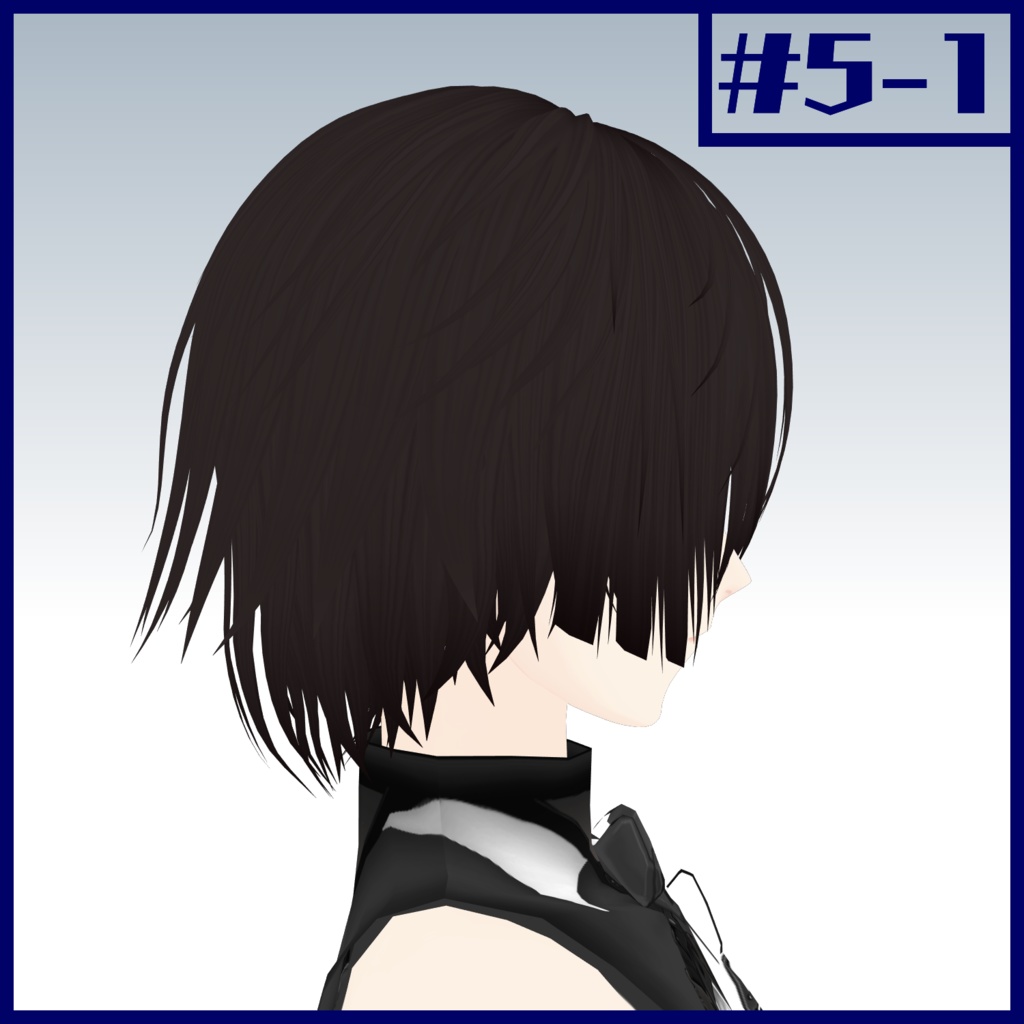 作った髪型#5【VRoid用ヘアプリセット】