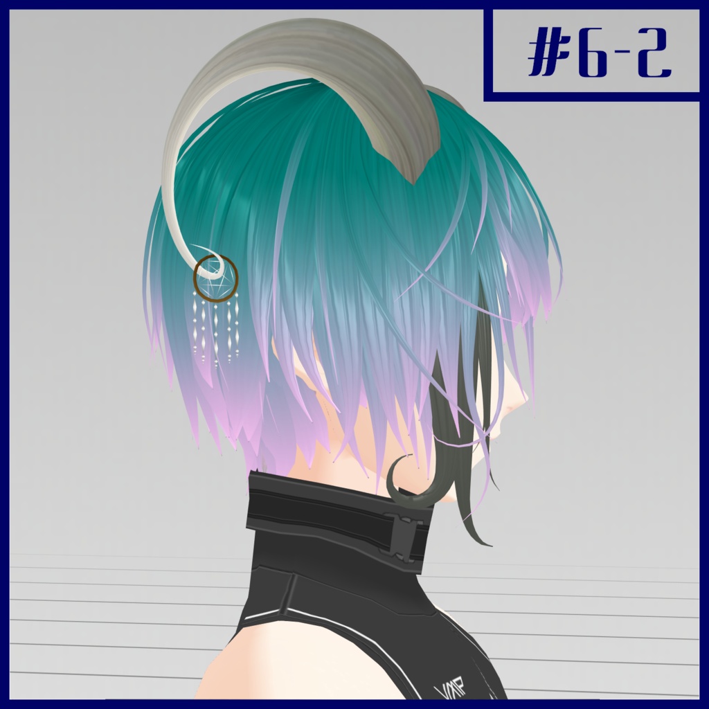 作った髪型#6【VRoid用ヘアプリセット】