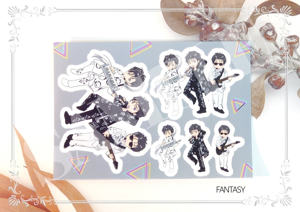 3人組ステッカー