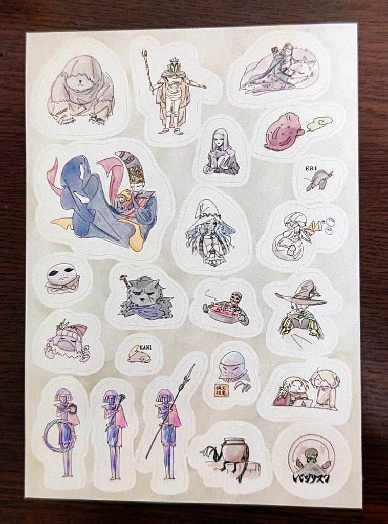 えるで ゆる絵シール