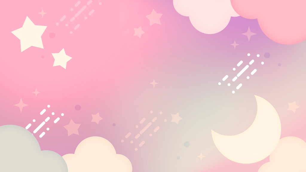 【無料】ゆめかわいい背景画像【4バリエーションおまけ入り】