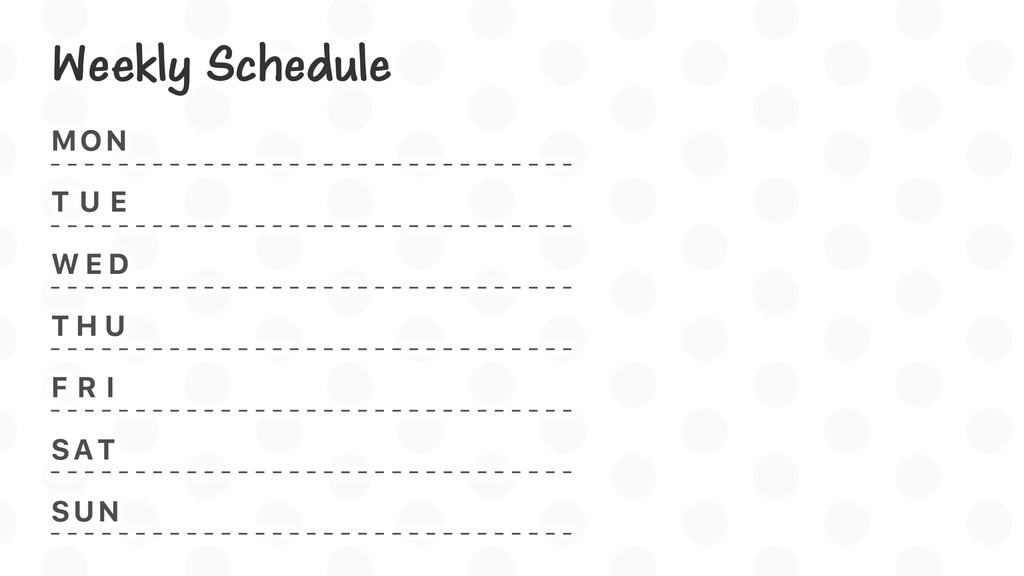 【無料】シンプルなスケジュール表4パターン入り【Vtuver・Youtuber・配信者向け】
