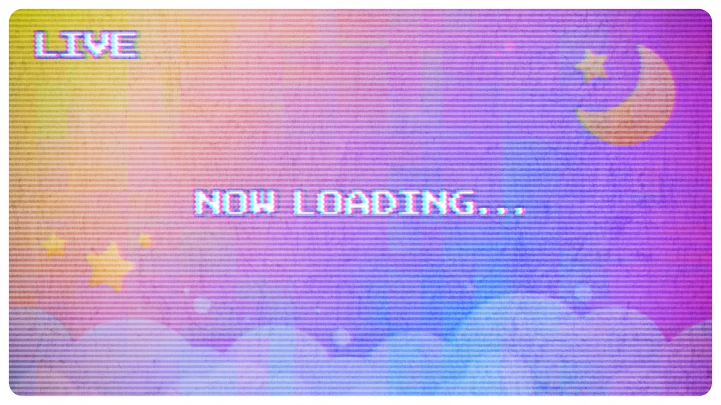 【無料】ローディング画面【ゆめかわグリッチ風】