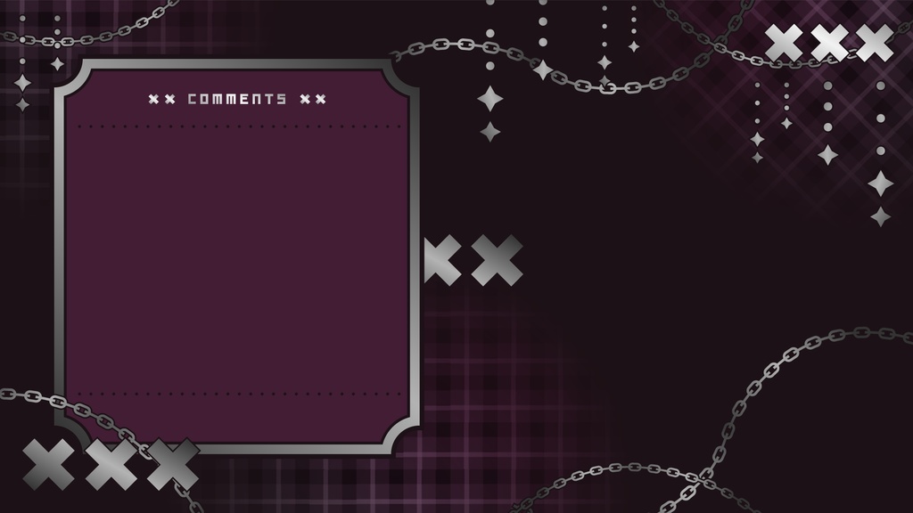 【無料】ゴシック系配信画面【3色入り】