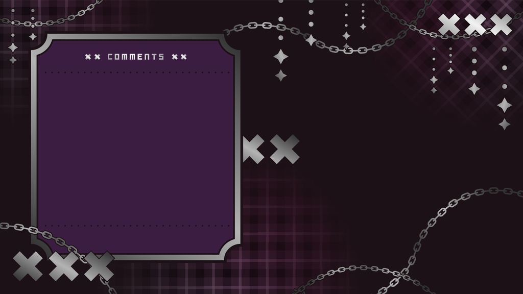 【無料】ゴシック系配信画面【3色入り】