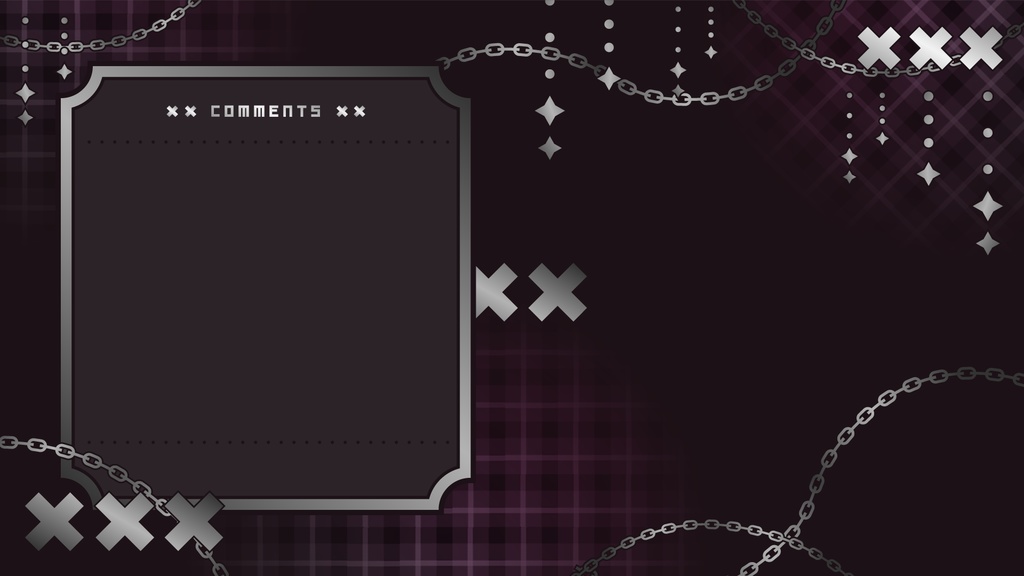 【無料】ゴシック系配信画面【3色入り】