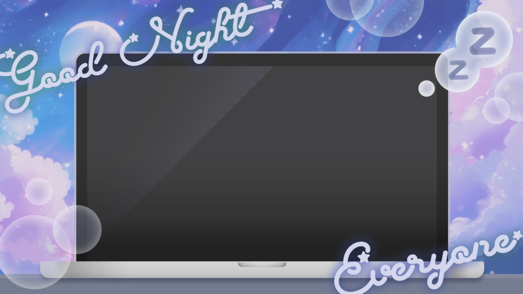 【無料】おやすみVフリー素材【ノートPC】