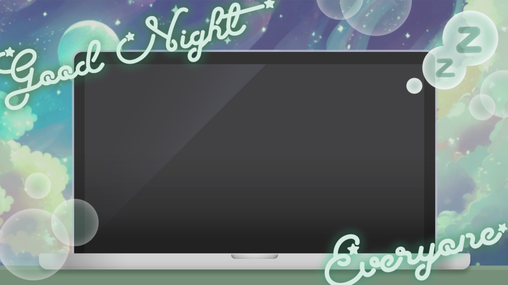 【無料】おやすみVフリー素材【ノートPC】