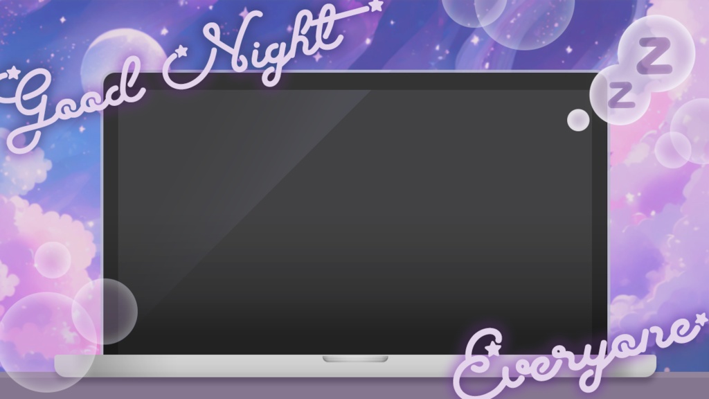 【無料】おやすみVフリー素材【ノートPC】