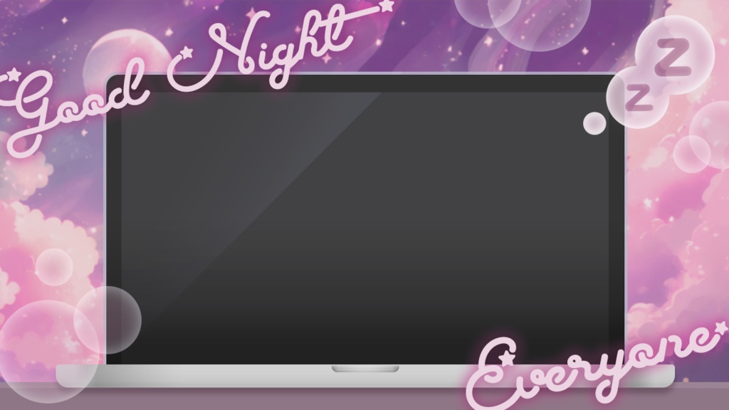【無料】おやすみVフリー素材【ノートPC】