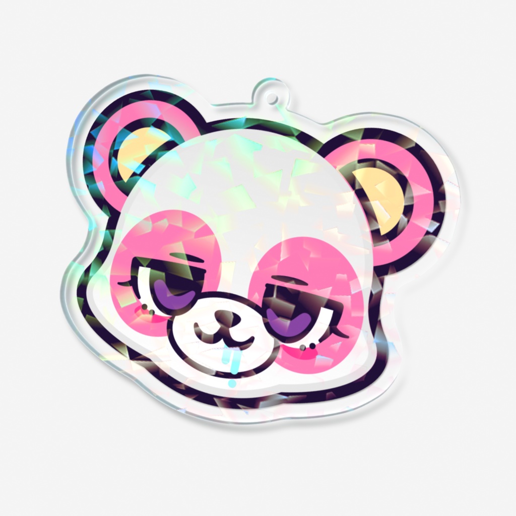 ピンクパンダホログラムアクキー