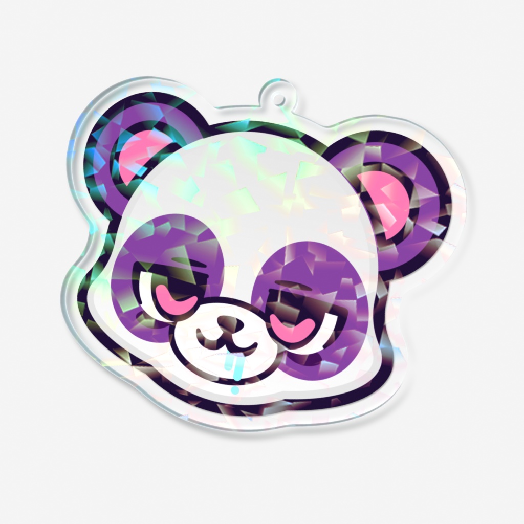 紫パンダホログラムアクキー