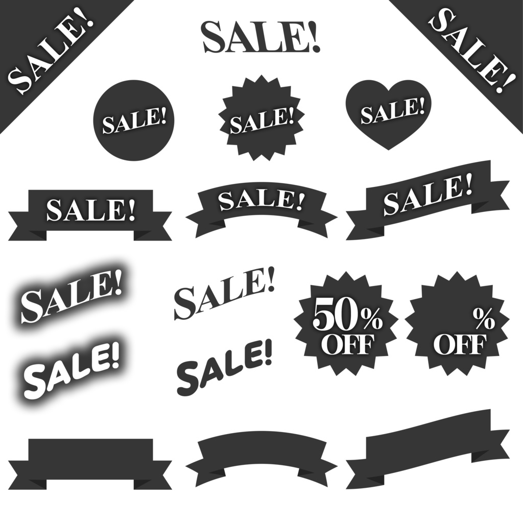 【無料】セールアイコン素材