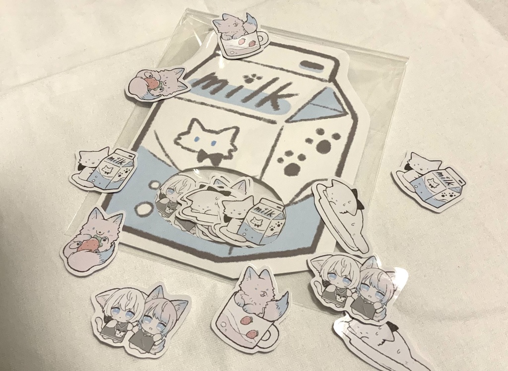フレークシール【 milk 】【きょうりゅう】