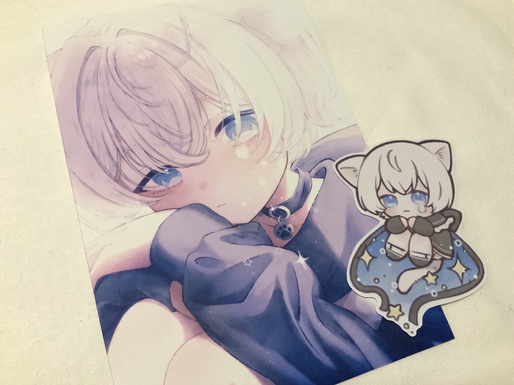個展記念ポストカードセット（シール付き）