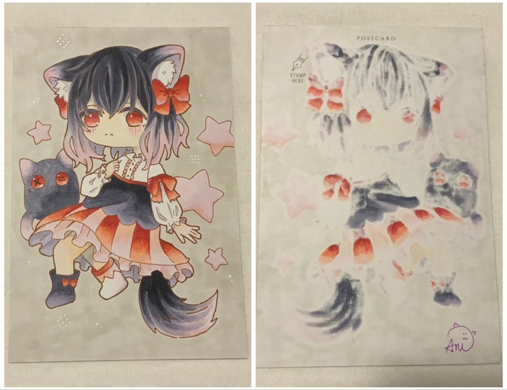 ハガキ原画 デフォルメ