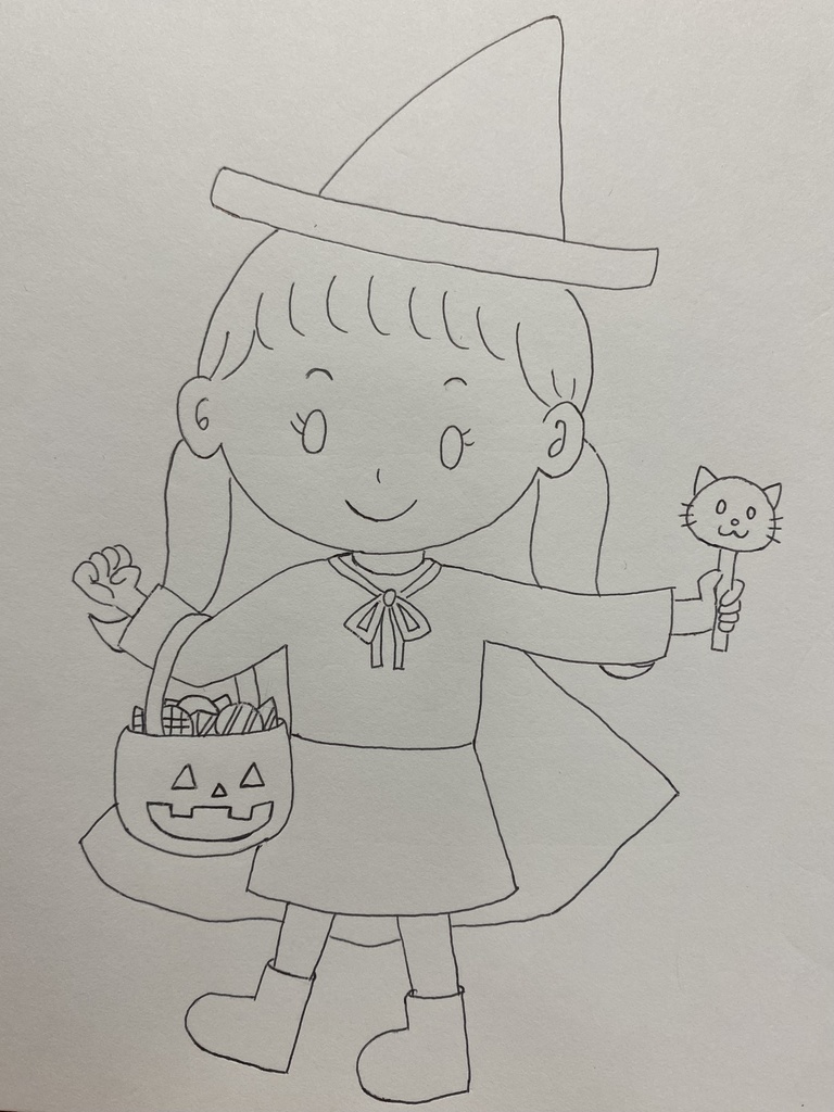 子ども用ぬりえ（ハロウィン）